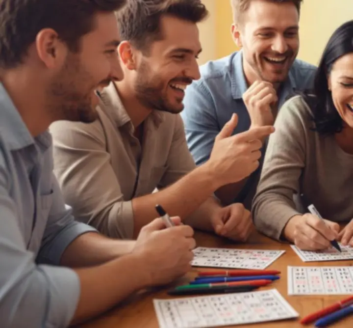 Uśmiechnięci uczestnicy podczas gry w bingo w klubie Petoventra
