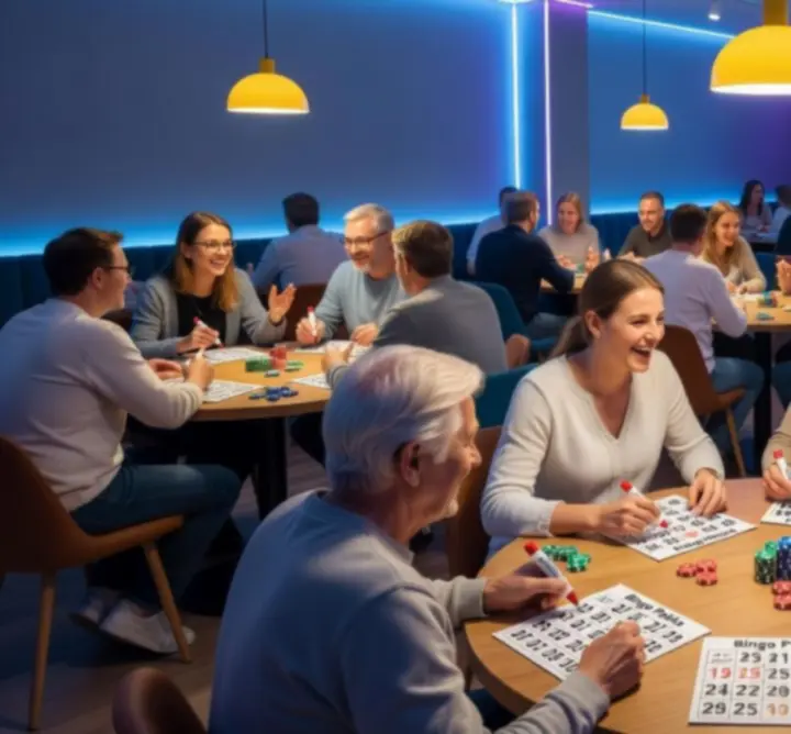 Gracze bingo w klubie PETOVENTRA podczas wieczoru bingo